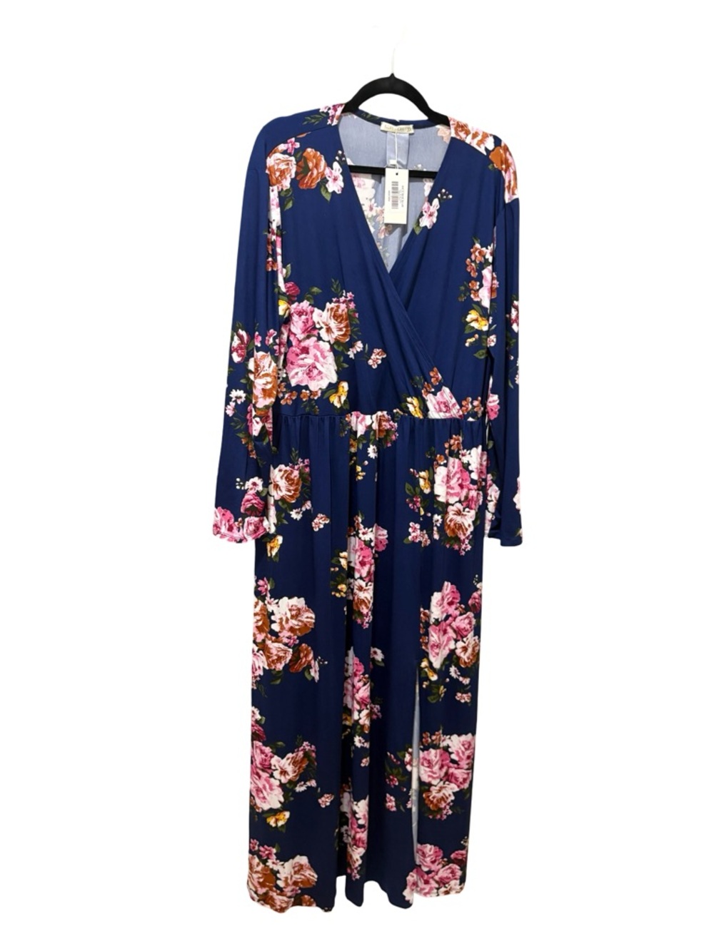 NWT Koh Koh Plus Size 3X Floral Front-Slit Maxi Dress